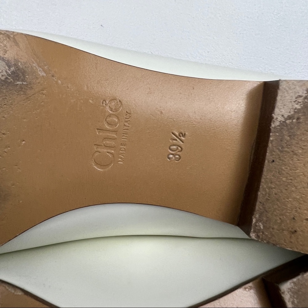 Chloe C Metal Logo Convertible Leather Loafers - Picture 10 of 10